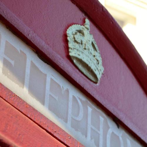 Red telephone box on High Street