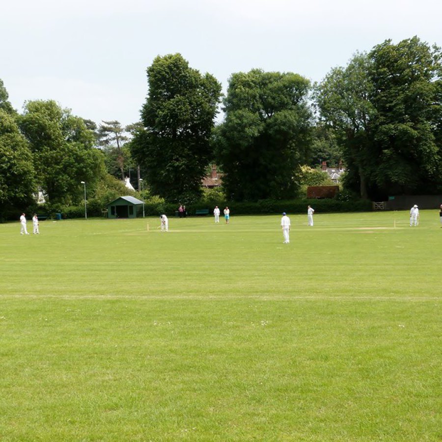 Cricket  match on Littlebourne Recreation Ground