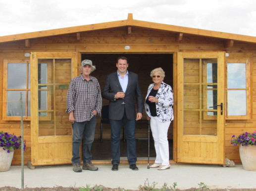 The official opening of the Cabin with Mark Quinn