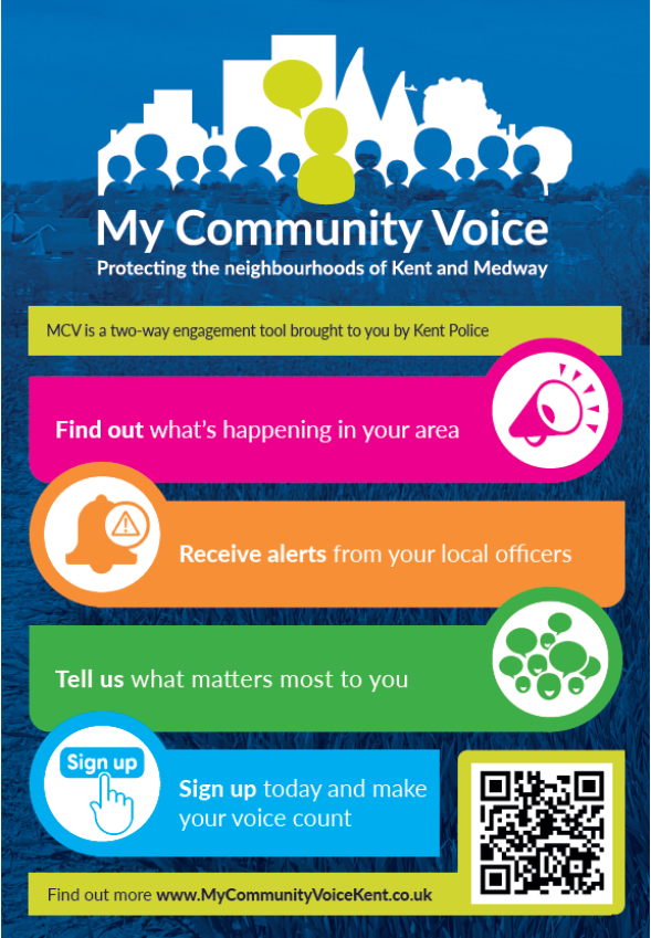 My Community Voice advert to sign up